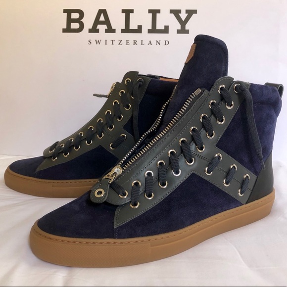 Bally Other - BALLY Hekem Patchwork Calf Suede High-Top Sneakers